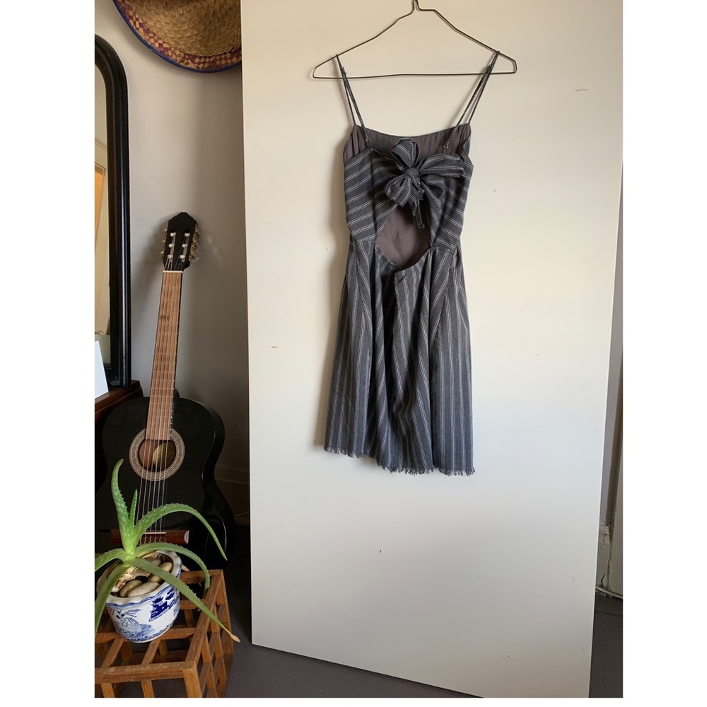 Tie back mini dress